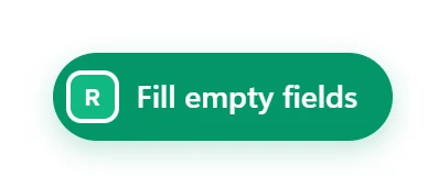 The extension's Fill empty fields button on an application form.